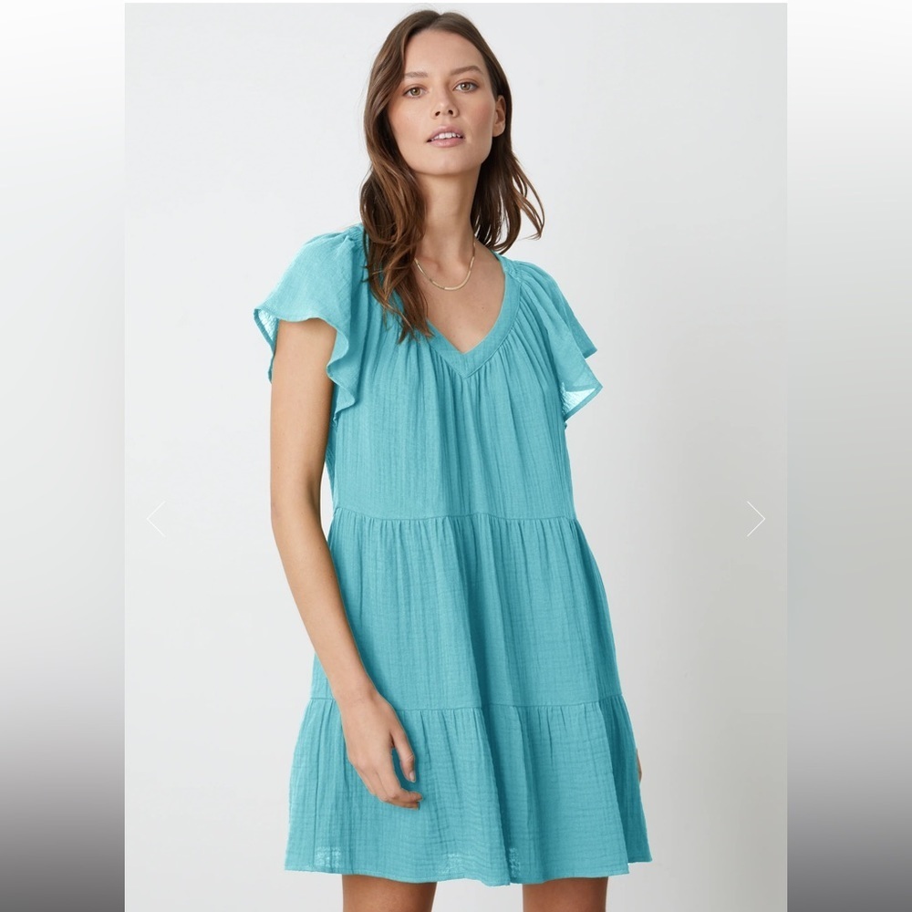 ELEANOR COTTON GAUZE TIERED DRESS​​